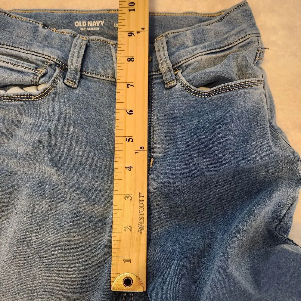 Old Navy Girls High Rise Rockstar Jeggings 360 Stretch Adjustable Waist Size 12